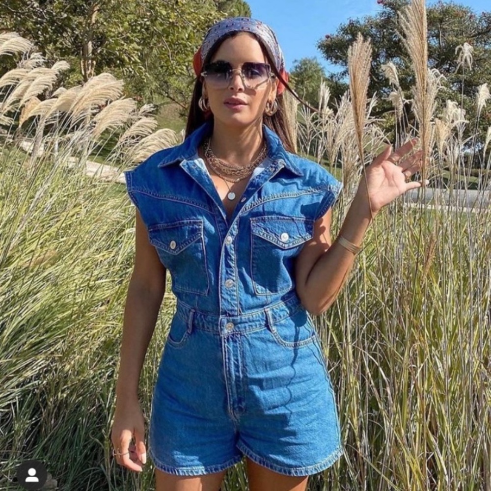 Zara denim jumpsuit